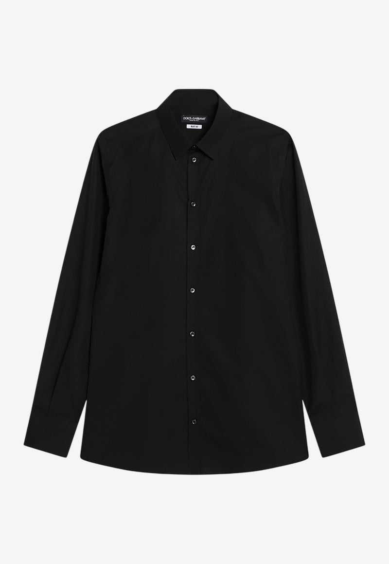 Dolce & Gabbana Long-Sleeved Regular Shirt Black G5EJ1TFU5U8/R_DOLCE-N0000