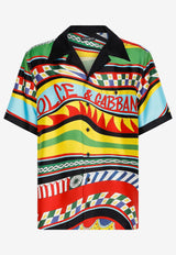 Dolce & Gabbana Carretto-Print Silk Twill Shirt Multicolor G5JH9T HI1KN HH4KY