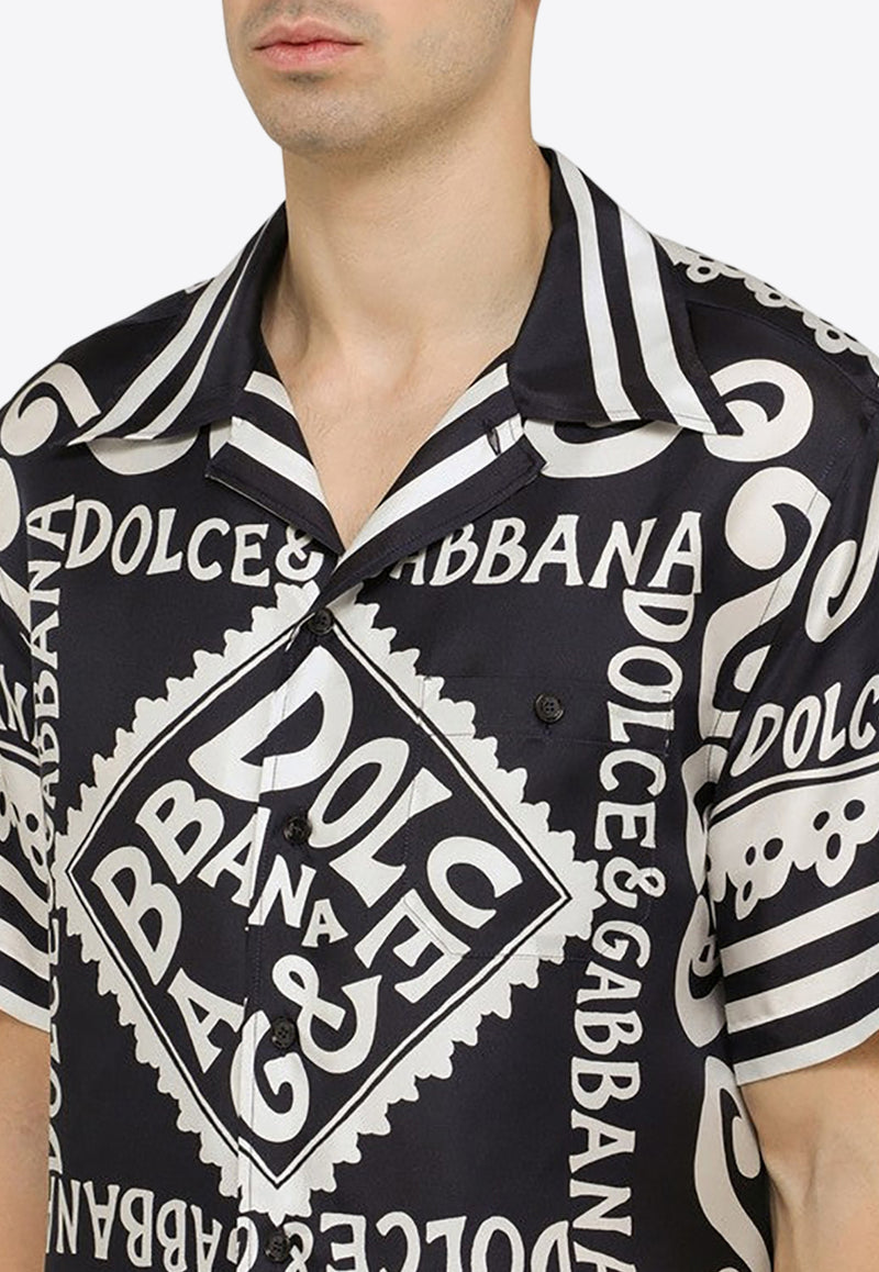 Dolce & Gabbana Marina-Printed Silk Shirt G5JH9THI1QD/O_DOLCE-HB4XR