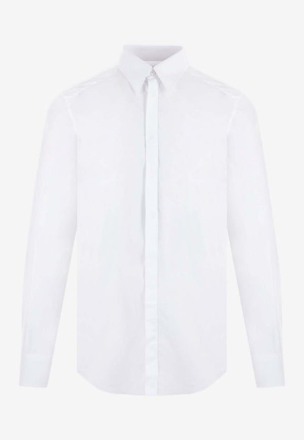 Dolce & Gabbana Long-Sleeved Formal Shirt White G5JL8TGG865_W0800