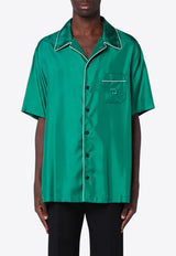 Dolce & Gabbana Embroidered DG Silk Shirt Green G5KS3ZFU1S4/P_DOLCE-V0340