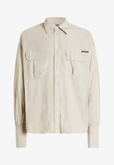 Dolce & Gabbana Oversized Poplin Shirt Beige G5MD3T GI281 S9000
