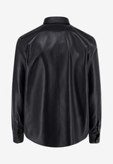 Dolce & Gabbana Long-Sleeved Leather Jacket Black G5NP9L HULFY N0000