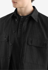 Tailored Pinstripe-Pattern Shirt