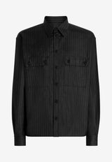Tailored Pinstripe-Pattern Shirt