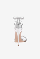 Gianvito Rossi Montecarlo 105 Crystal-Embellished Sandals G61408 15RIC BNSARAR LAMB SILK SILVER SILVER