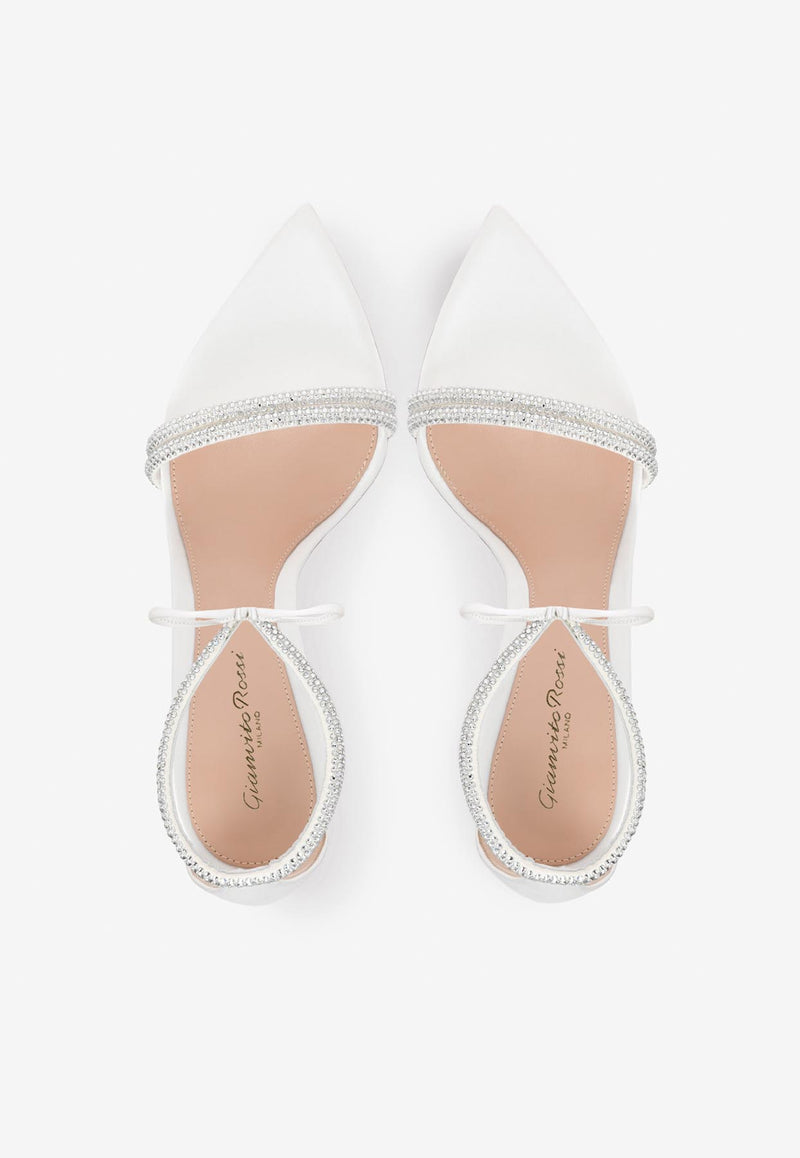 Gianvito Rossi Montecarlo 105 Sandals G61408 15RIC RMPBIBB LAMB WHITE WHITE W