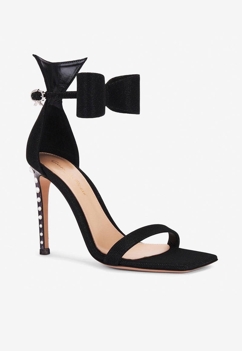 Gianvito Rossi 105 Flash Bow Sandals G61731 15PXS FHXNERO FLASH BLACK