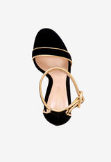 Gianvito Rossi Portofino 105 Velvet Sandals Black G61762.15RIC.NK1MEKN MEKONG BLACK