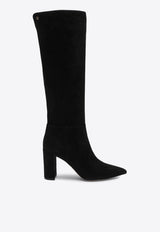 Gianvito Rossi Piper 85 Knee-High Suede Boots G80152C45/P_GIANV-NERO Black