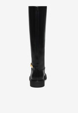 Gianvito Rossi Martine Knee-High Leather Boots G80188 20GOM DVDNERO DOVER D BLACK