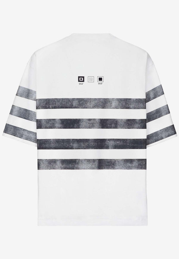 Dolce & Gabbana Marina Print Striped T-shirt White G8PB8T G7K4Q W0800