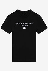 Dolce & Gabbana Logo Print Crewneck T-shirt Black G8PD7ZG7B9X/P_DOLCE-N0000