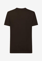 Dolce & Gabbana Coin and laurel Print Crewneck T-shirt Brown G8PE3T G7J6G M1213
