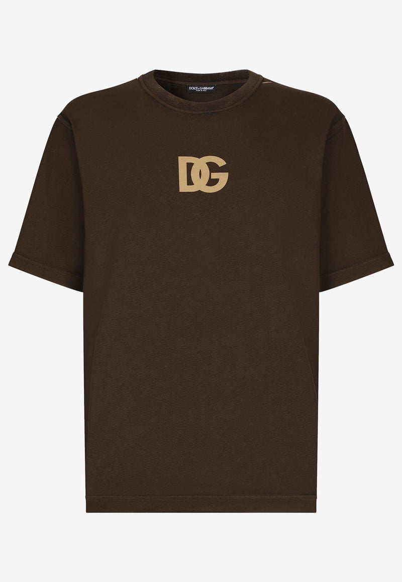 Dolce & Gabbana DG Logo Print T-shirt G8PN9T G7JJ8 M1512 Brown