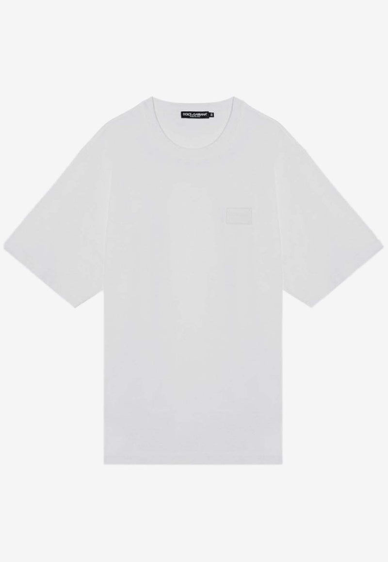 Dolce & Gabbana Logo Plaque Basic T-shirt White G8PN9TG7NTW/P_DOLCE-S9000