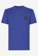 Dolce & Gabbana Logo Short-Sleeved T-shirt G8PT1T G7F2I BA232 Blue