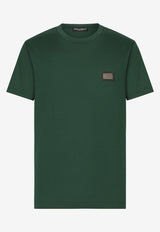 Dolce & Gabbana Logo Short-Sleeved T-shirt G8PT1T G7F2I V0340 Green