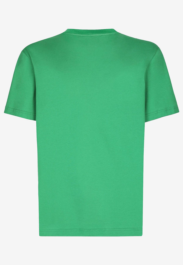 Dolce & Gabbana Logo Short-Sleeved T-shirt G8PT1T G7JV9 V0396 Green