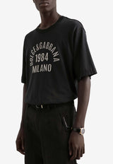 Dolce & Gabbana Leather Logo Patch T-shirt Black G8RI4Z G7POL N0000