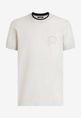 Dolce & Gabbana Embroidered Logo Technical Piqué T-shirt White G8SW4Z HU7WZ W3789