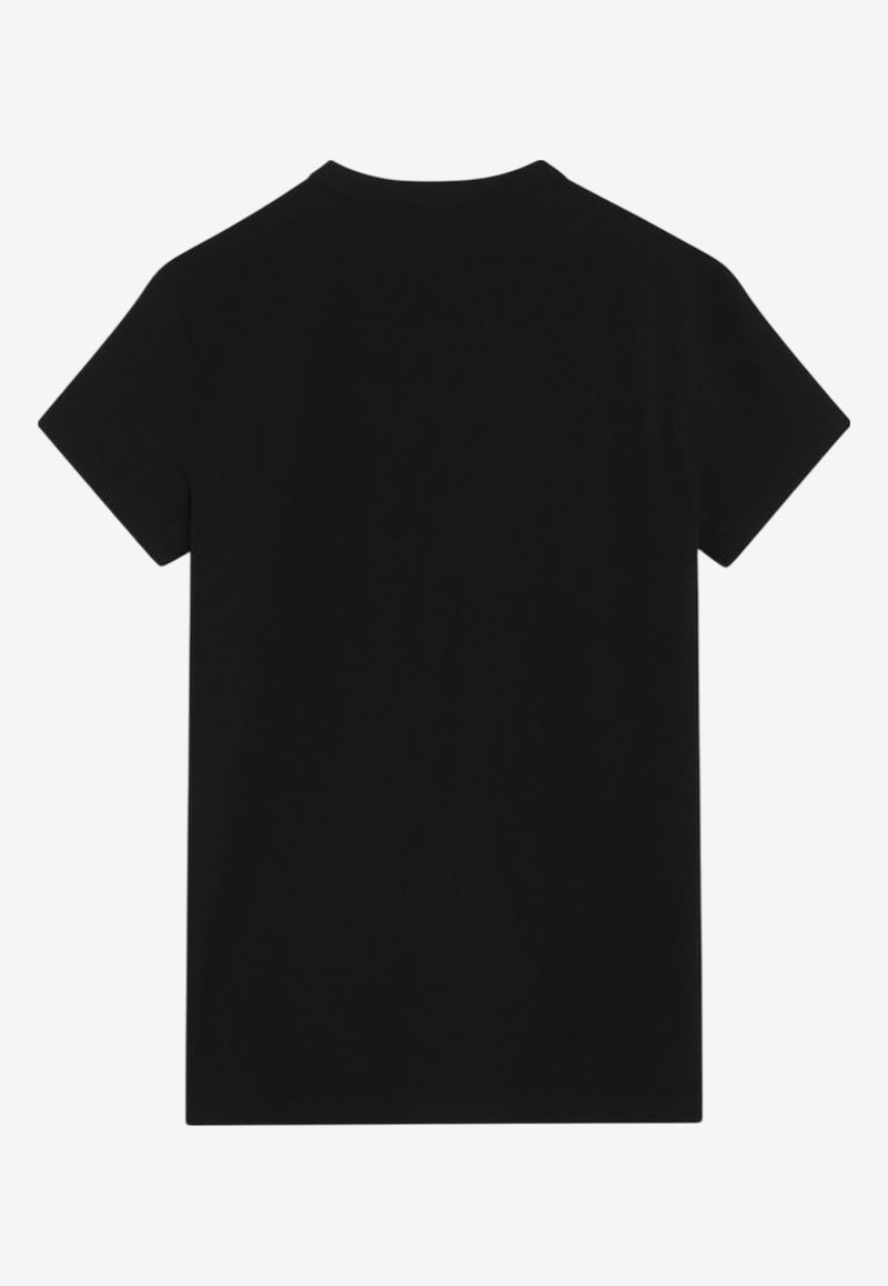 Dolce & Gabbana Logo Embroidered Slim T-shirt Black G8SX0ZG7PIY/R_DOLCE-N0000