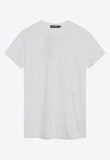 Dolce & Gabbana Logo Embroidered Slim T-shirt White G8SX0ZG7PIY/R_DOLCE-W0800