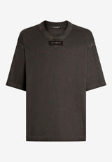 Dolce & Gabbana Logo Patch Faded T-shirt Black G8TJ6T G7PPQ N0000