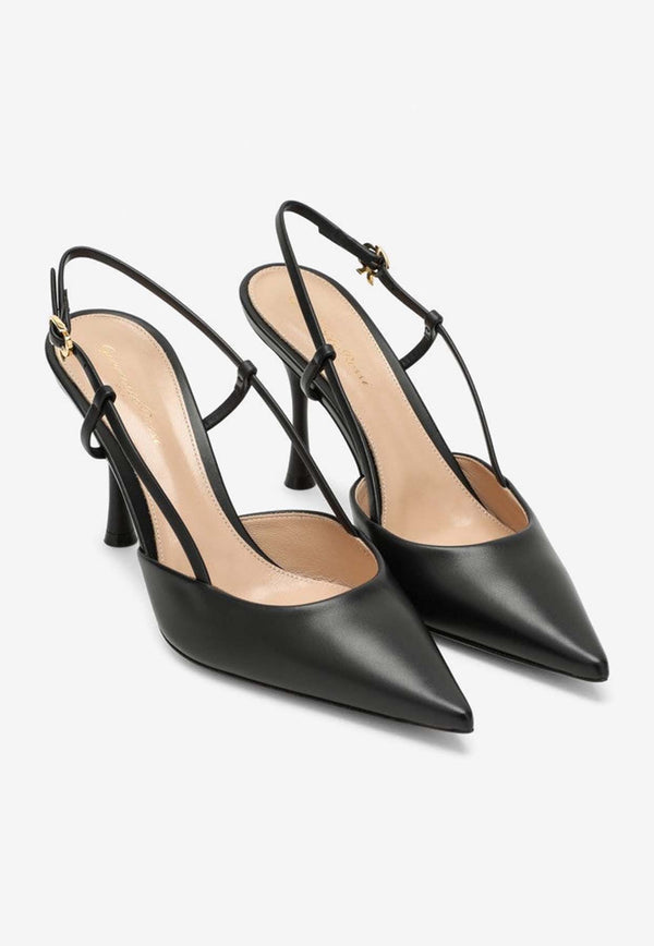 Gianvito Rossi Ascent 80 Pointed Leather Pumps G95335VIT/N_GIANV-NERO