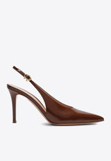 Gianvito Rossi Robbie 85 Slingback Pumps G95461TOK/P_GIANV-HAVA Brown