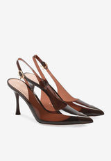 Gianvito Rossi Diana 85 Plexi Slingback Pumps Brown G95542.85LAC.GSVBROB BROWN BROWN