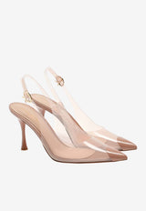 Gianvito Rossi Diana 85 Plexi Slingback Pumps Blush G95542.85LAC.GSVPRLP PRALINE PRALINE
