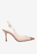 Gianvito Rossi Diana 85 Plexi Slingback Pumps Blush G95542.85LAC.GSVPRLP PRALINE PRALINE