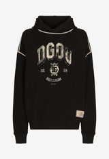 Dolce & Gabbana Logo Print Oversized Hoodie G9AJAT G7NQC N0000 Black