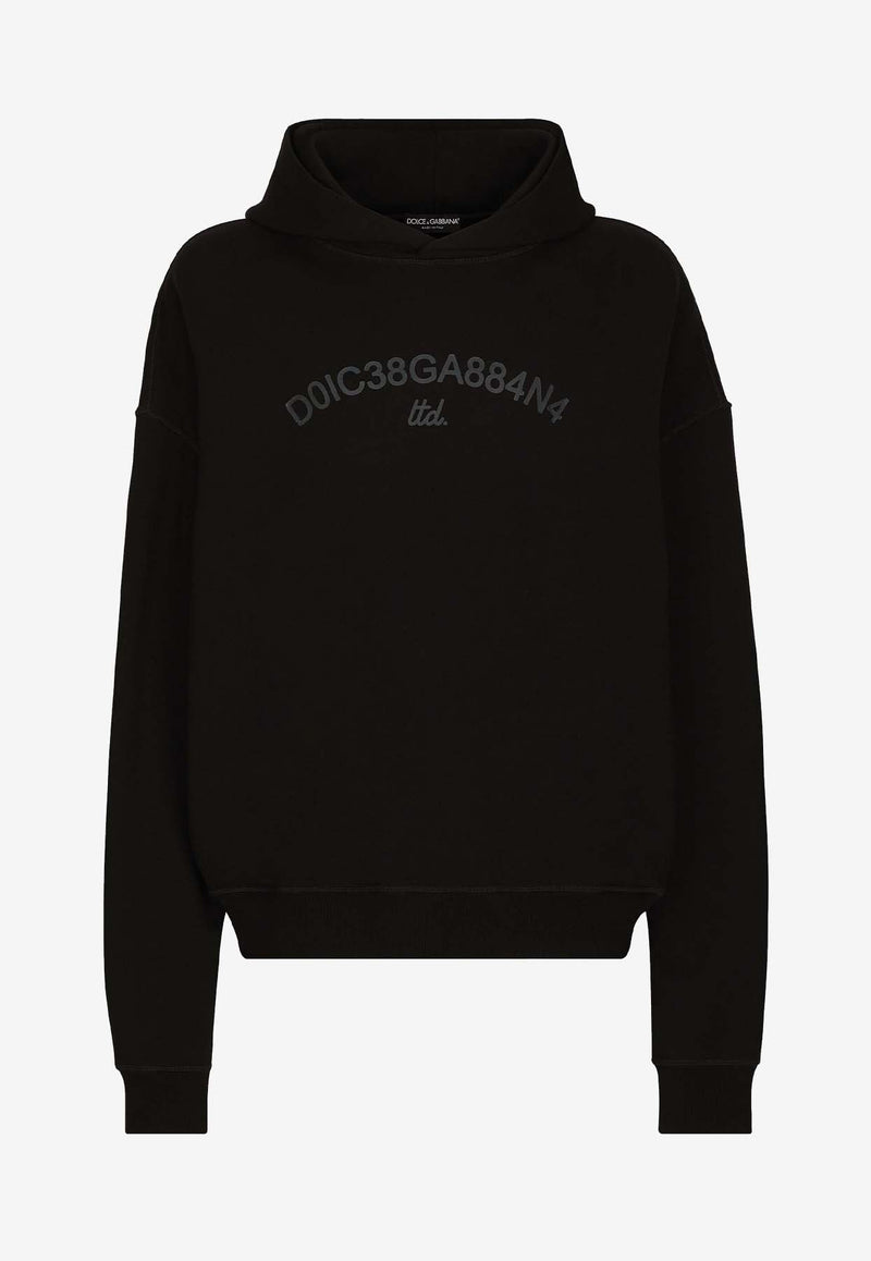 Dolce & Gabbana Logo Print Hooded Sweatshirt Black G9AKAT HU7PP N0000