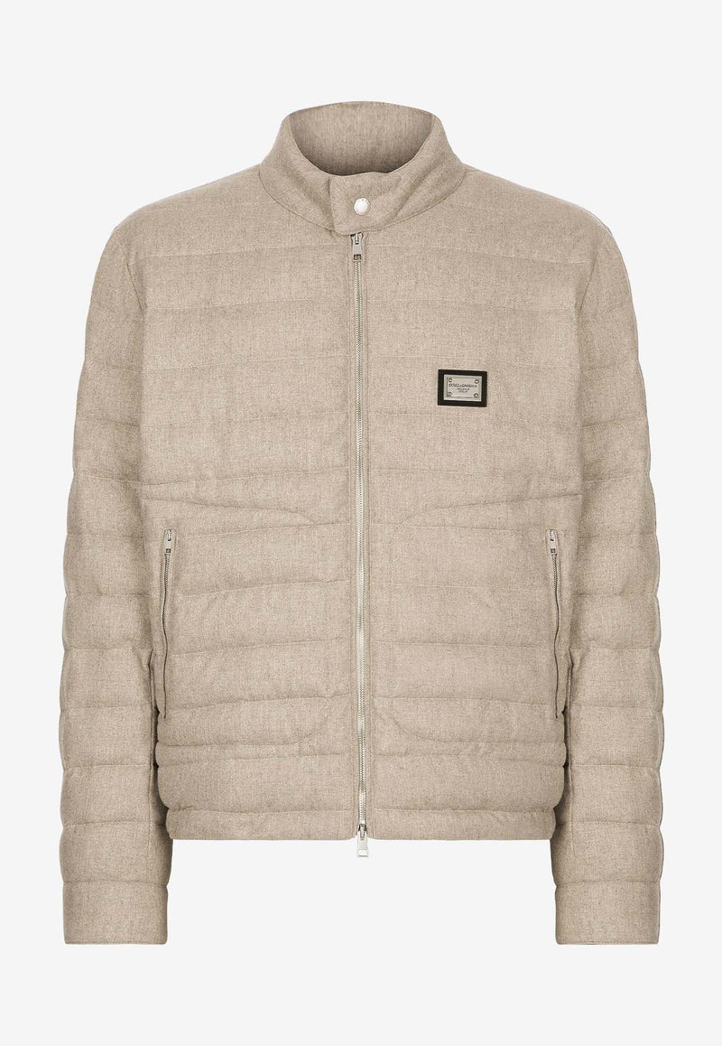 Dolce & Gabbana Sartoriale Quilted Cashmere Jacket Beige G9AVET GH485 M0724