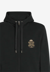 Dolce & Gabbana Coat of Arms Zip-Up Sweatshirt Black G9BGDZ G7PZT N0000