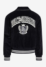 Dolce & Gabbana Corduroy Varsity Bomber Jacket Navy G9BPXZFUVLI/R_DOLCE-B0665