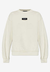 Dolce & Gabbana Logo Patch Vintage Sweatshirt White G9CAKT G7P1R W0802