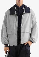 Dolce & Gabbana Zip-Up Hooded Lightweight Jacket Gray G9CBLT HUMWK M0633