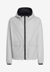 Dolce & Gabbana Zip-Up Hooded Lightweight Jacket Gray G9CBLT HUMWK M0633