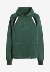 Dolce & Gabbana Treated Cut-Out Hooded Sweatshirt Green G9CDBZ G7P0U V0707