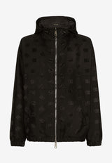 Dolce & Gabbana Jacquard Logo Hooded Jacket Black G9ZB4T FJSB6 N0000