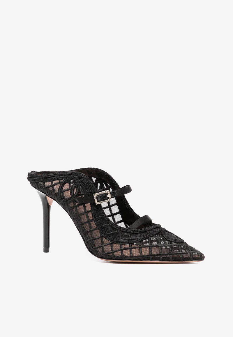 Malone Souliers Gala 85 Mesh Pumps GALA 85-9 BLACK/BLACK