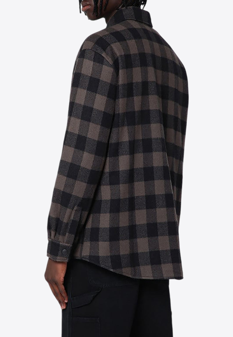 Destin Plaid Check Wool Cashmere Overshirt Gray GARYTHWO/P_DESSR-PE