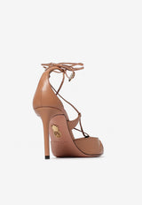 Aquazzura Gabi 85 Leather Pumps GBIMIDP0-NNGPPB POWDER PINK