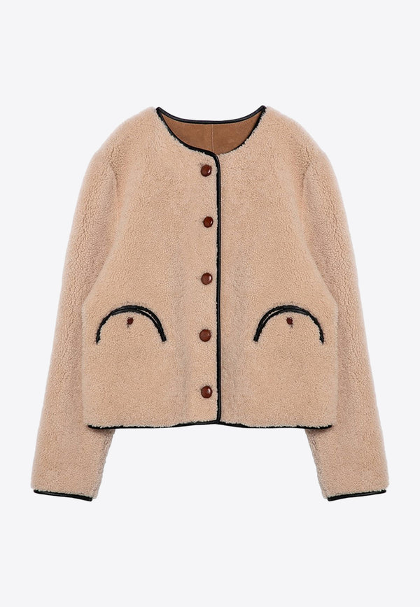 Blazé Milano Reversible Sheepskin Gliss Jacket Beige GBS18-RVTAT/P_BLAZE-0001