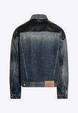 Prada Denim and Leather Jacket Blue GEB257AA11638/R_PRADA-F0008