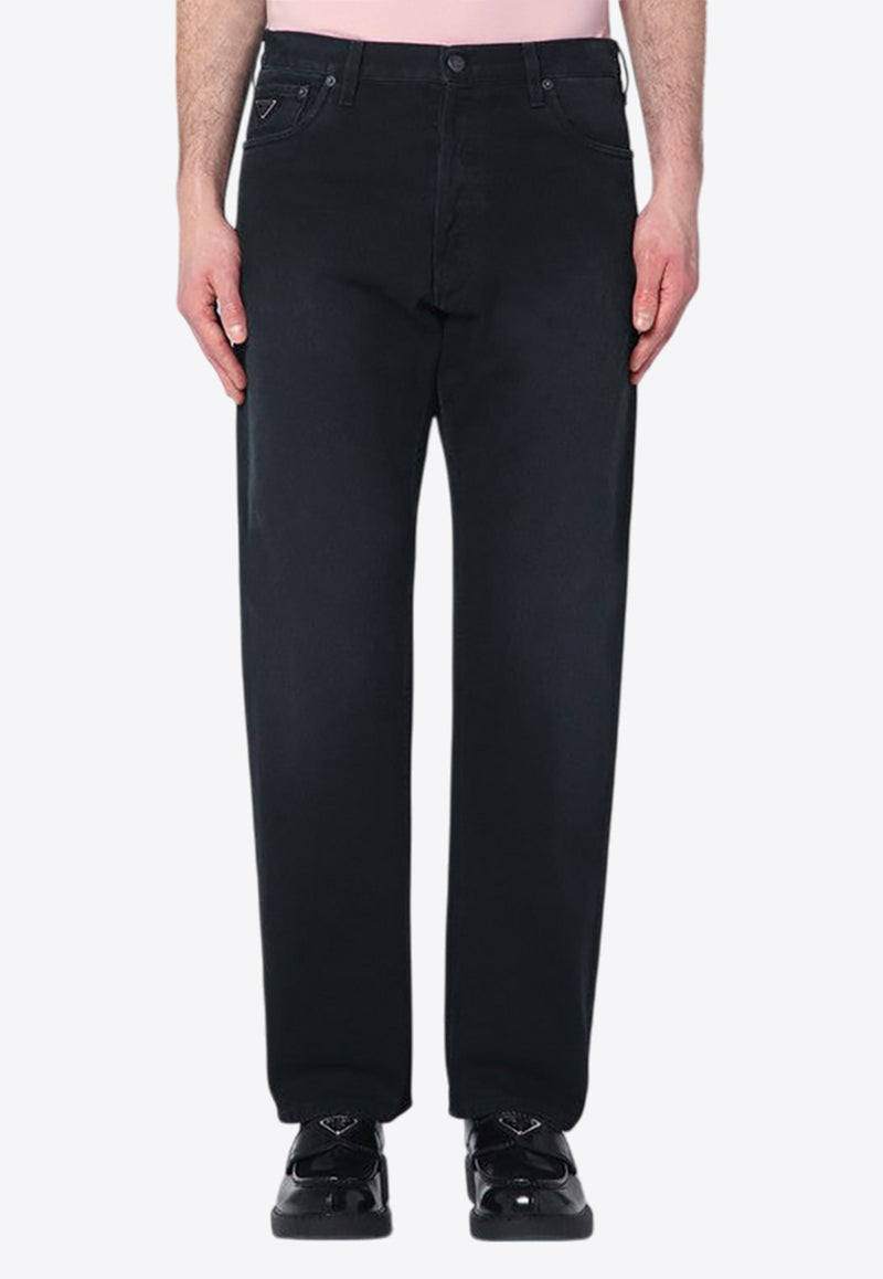 Prada Straight-Leg Washed Jeans Black GEP358AAO148J/Q_PRADA-F0557
