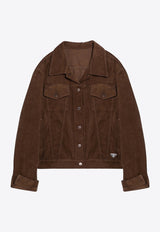 Prada Corduroy Short Shirt Jacket  Caramel GFB311OOO1449/P_PRADA-F098L
